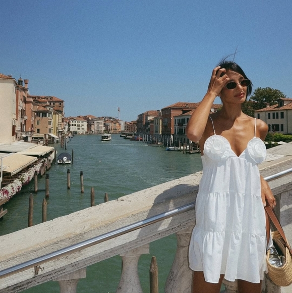 ZARA  MINI DRESS WITH  FLOWERS White - Picture 3 of 11